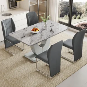 Modern Large Dinner Table Set